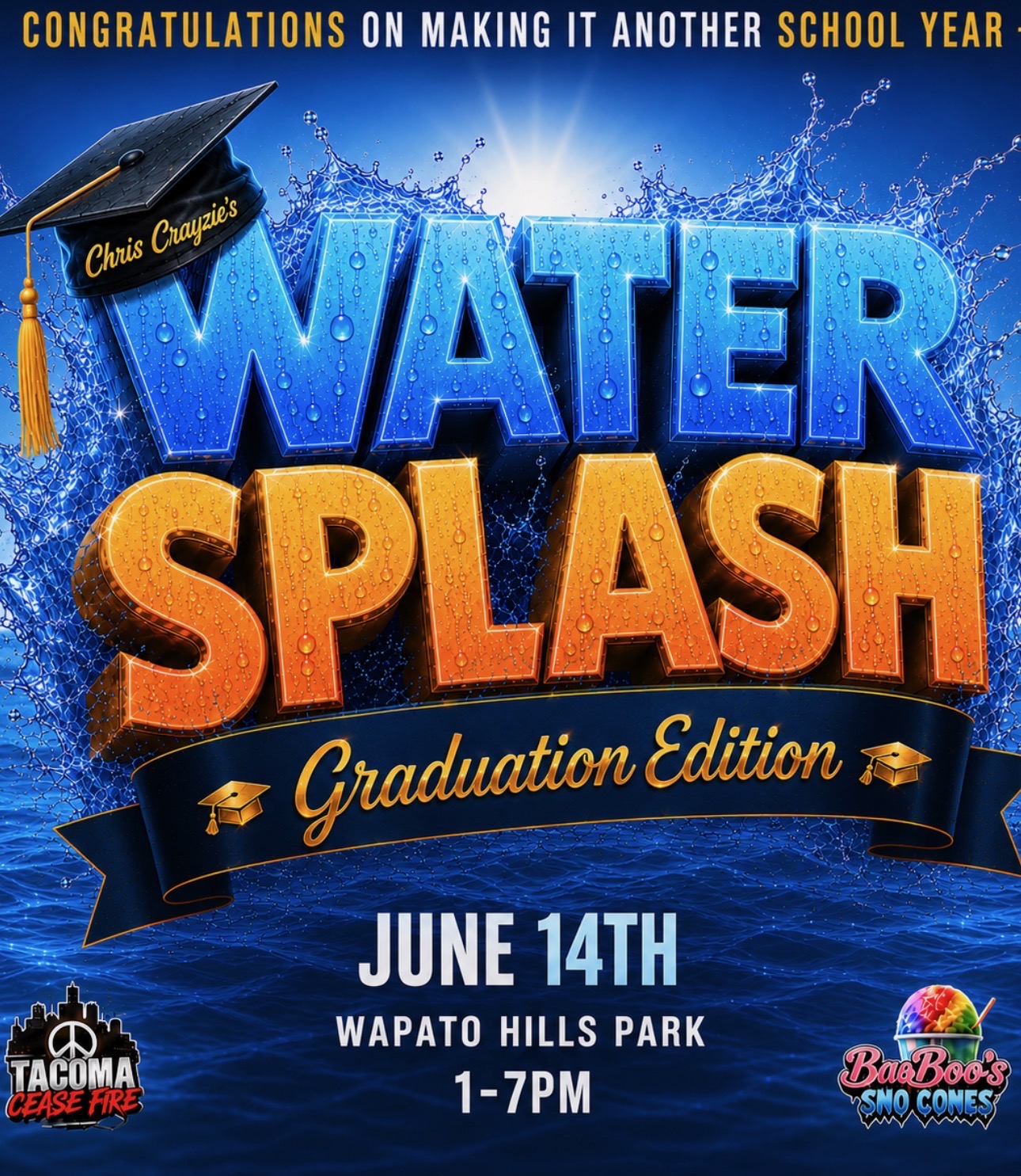 Water Splash: Graduation Edition flyer